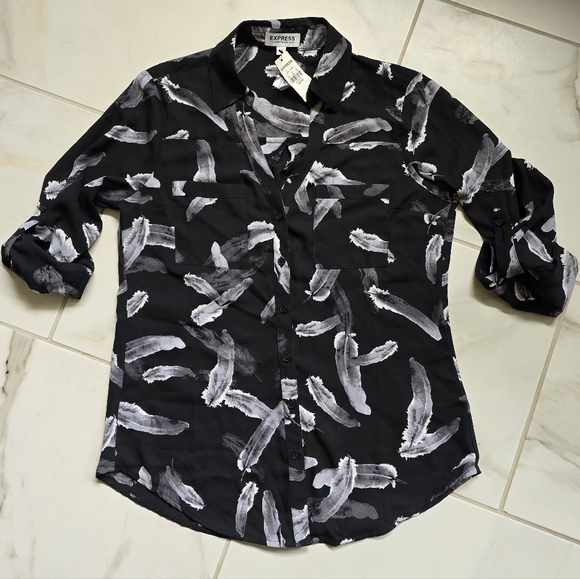 XS Express Feather Blouse - Picture 1 of 6